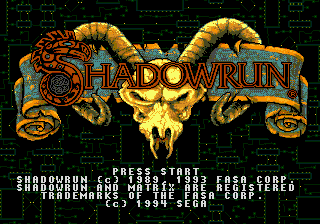 Shadowrun (Japan) Title Screen